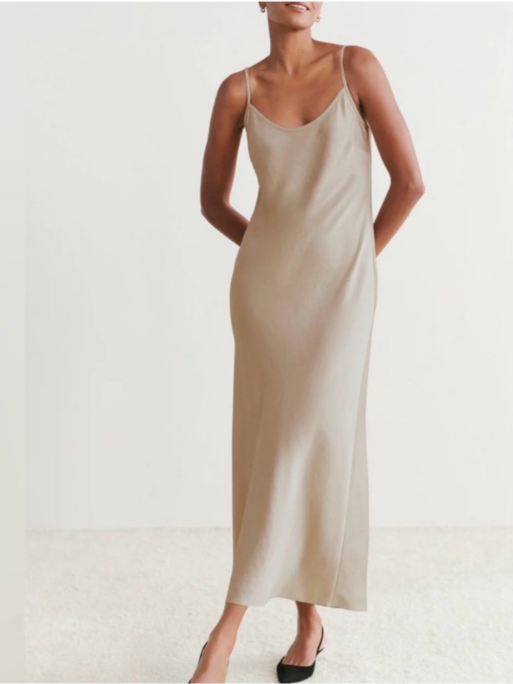 JENNI KAYNE Cleo Slip Dress in Neutral Colorway Size XS VGUC